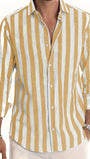 George - Camicia a Maniche Lunghe a Righe Elegante