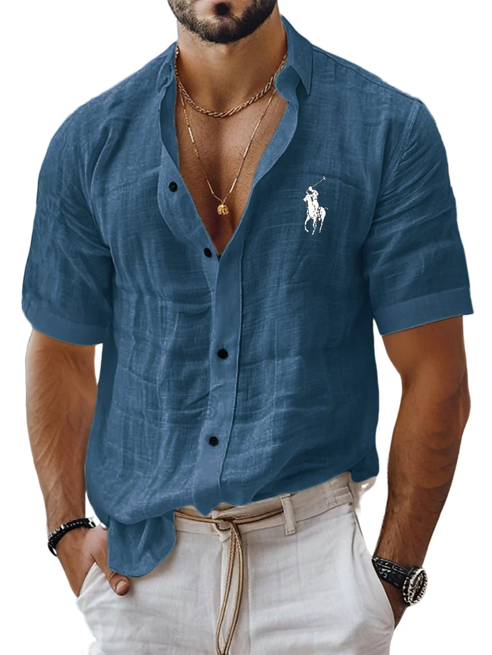 ᏒᎪᏞᏢᎻ ᏞᎪՍᏒЕΝ - Camicia di lino Cool Comfort