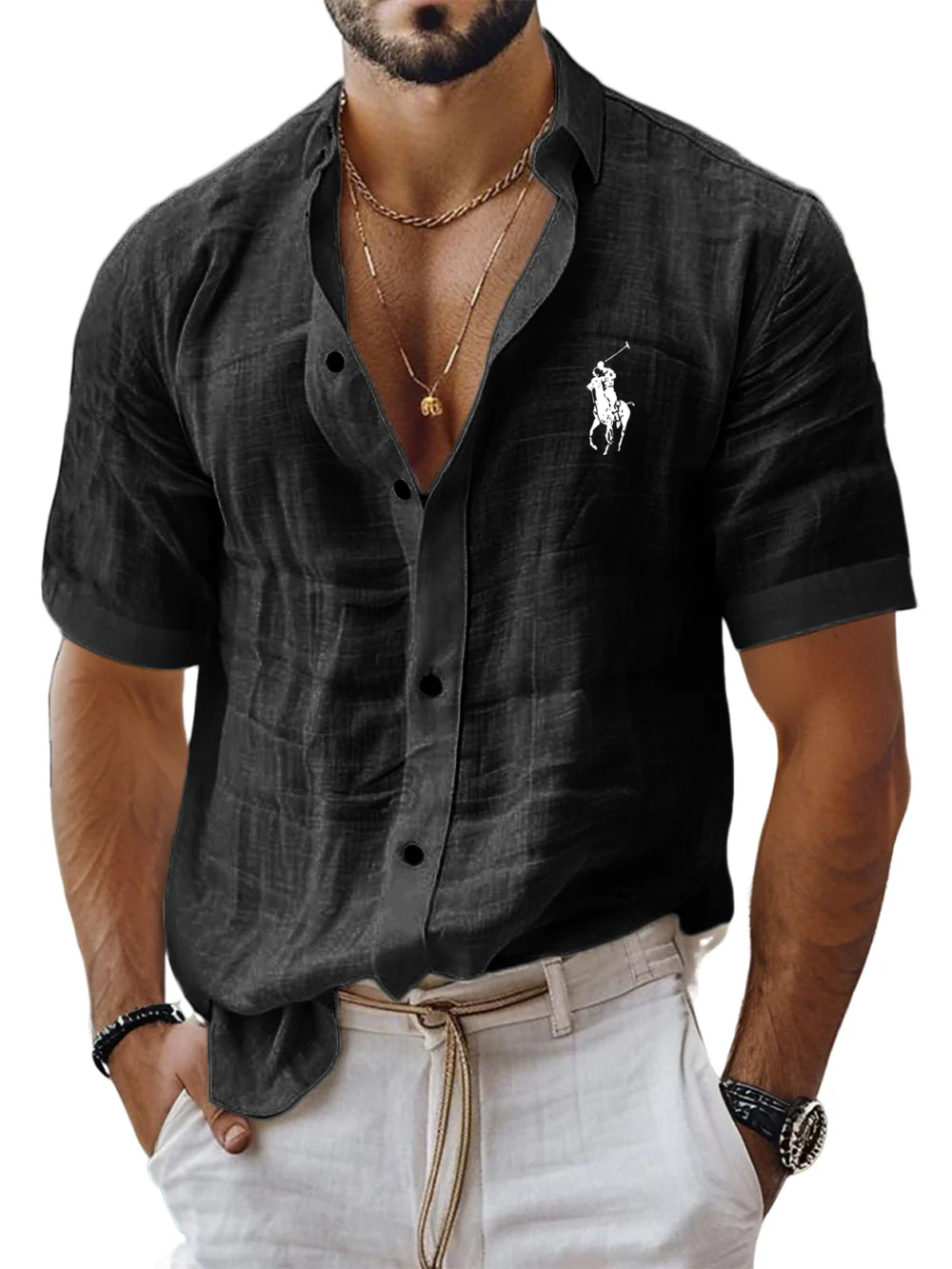 ᏒᎪᏞᏢᎻ ᏞᎪՍᏒЕΝ - Camicia di lino Cool Comfort