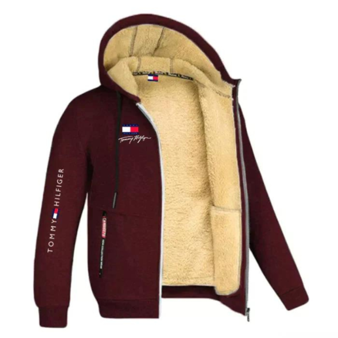 TՕⅯⅯҮ ᎻⅠᏞϜⅠᏀᎬᏒ | Felpa con cappuccio classica con zip integrale