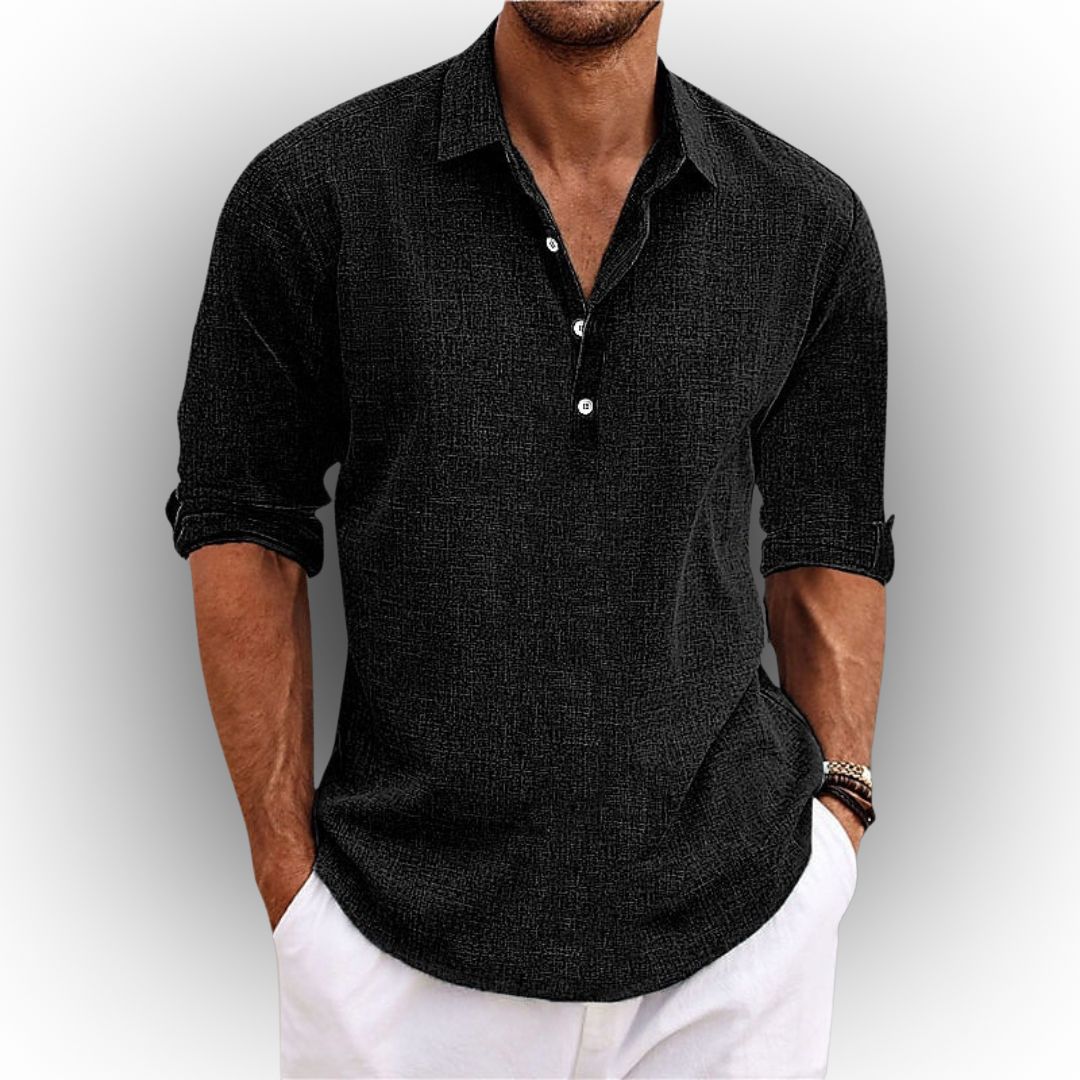 AMEDEO™ | Elegante Camicia in Cotone e Lino