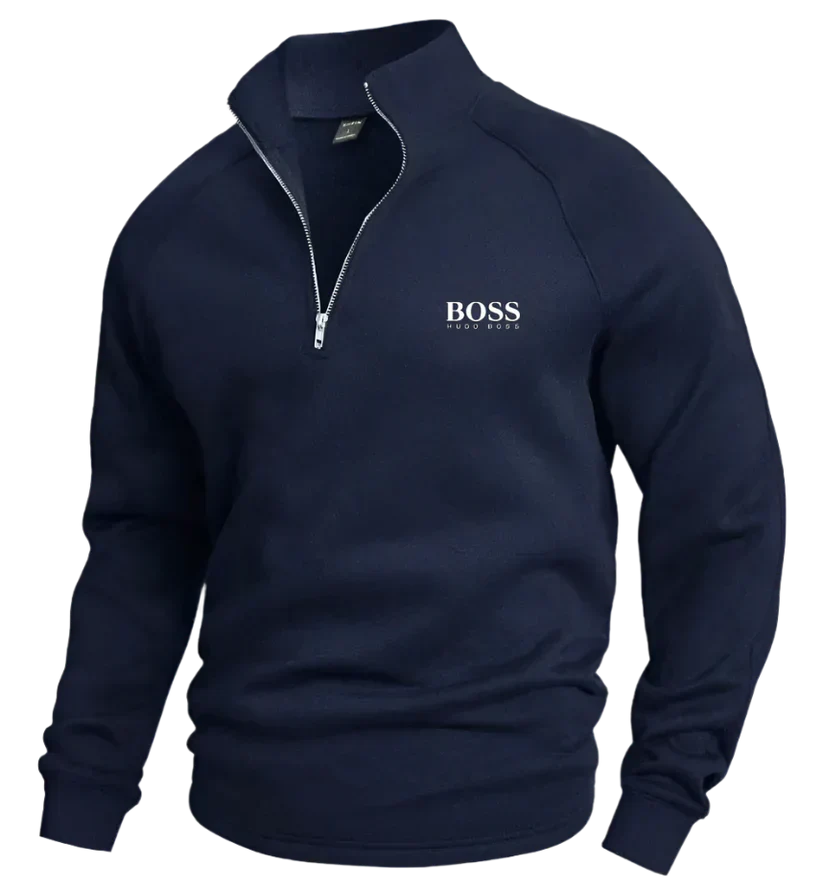 НՍԌО ВОЅЅ™  Maglione in cotone con mezza zip