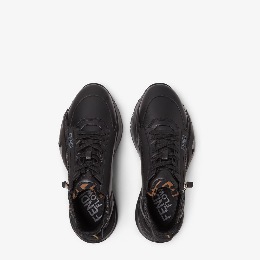 ϜᎬΝᎠI - Sneakers in pelle nera e rete