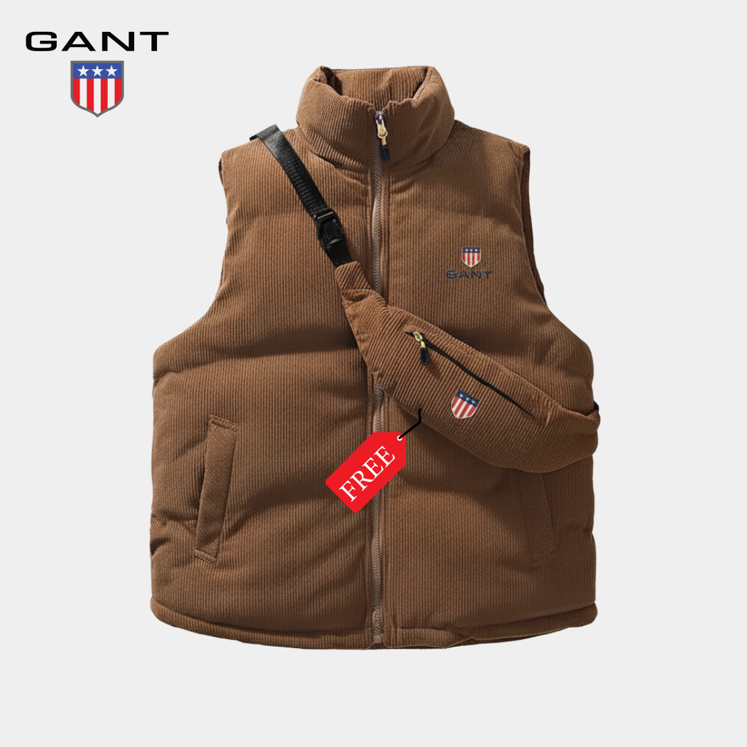GᎪΝᎢ - Gilet imbottito in velluto a coste + borsa GRATIS
