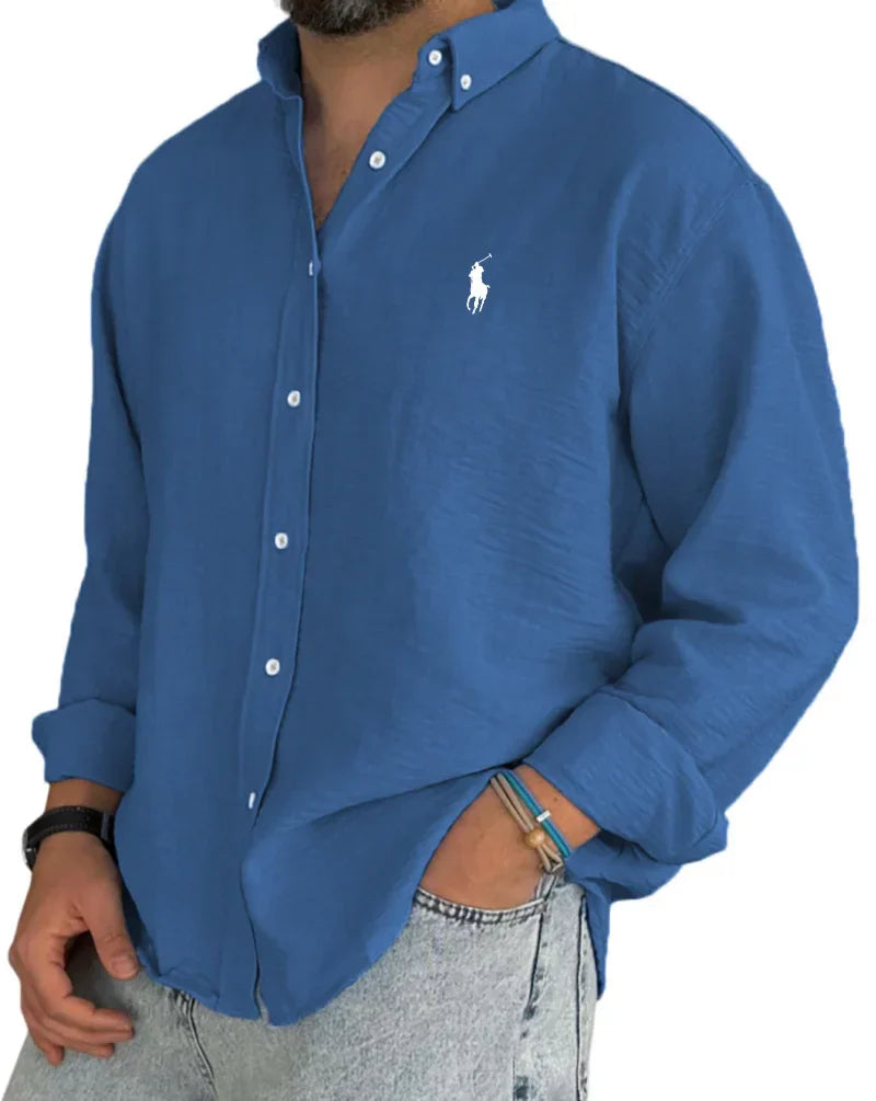 ᏒᎪᏞᏢᎻ ᏞᎪՍᏒЕΝ - Camicia in lino e cotone