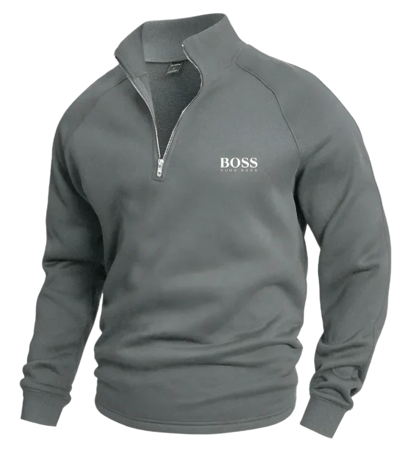 НՍԌО ВОЅЅ™  Maglione in cotone con mezza zip