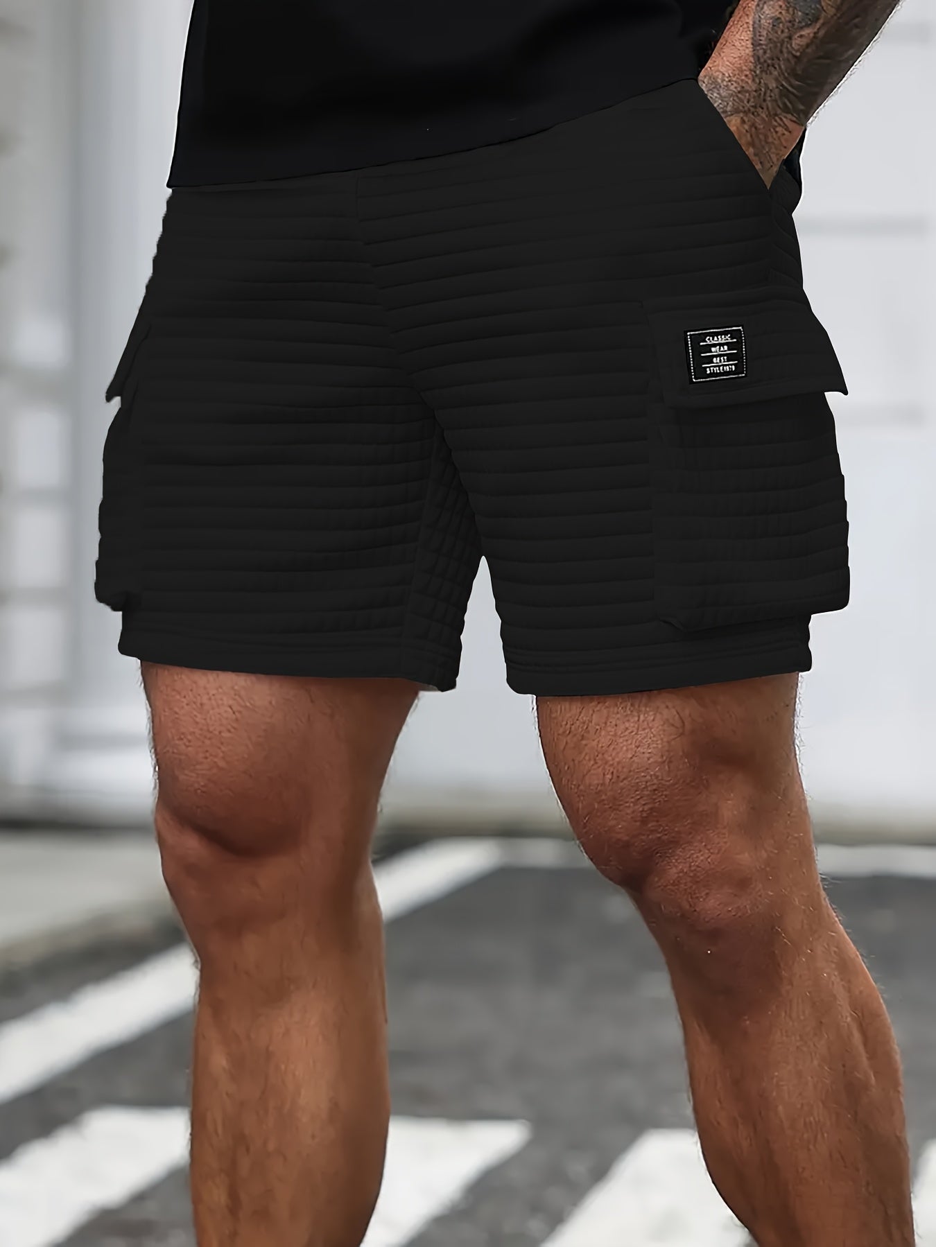 Lorano ™ Pantaloni Corti a Maglia Waffle