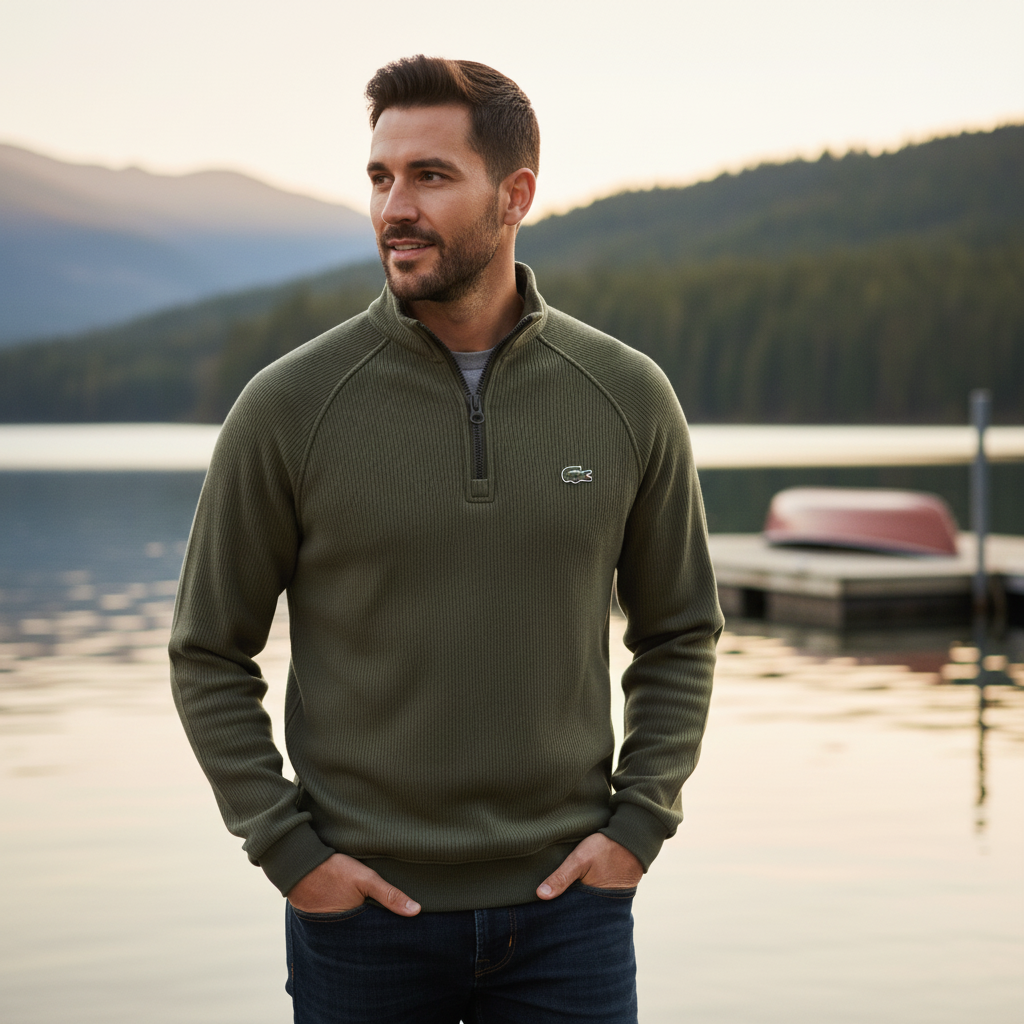 ᏞΑᏟОՏᎢΕ –  Maglione Premium con Mezza Zip