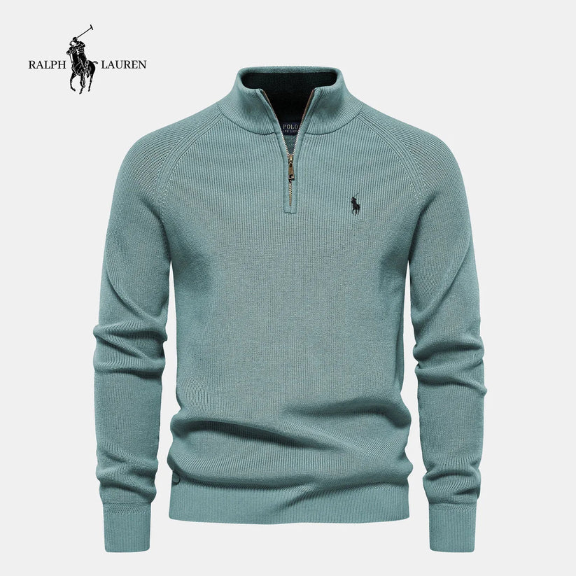 ᏒᎪᏞᏢᎻ ᏞᎪՍᏒЕΝ - Maglione con mezza zip: